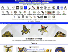 Tablet Screenshot of masonicgloves.com